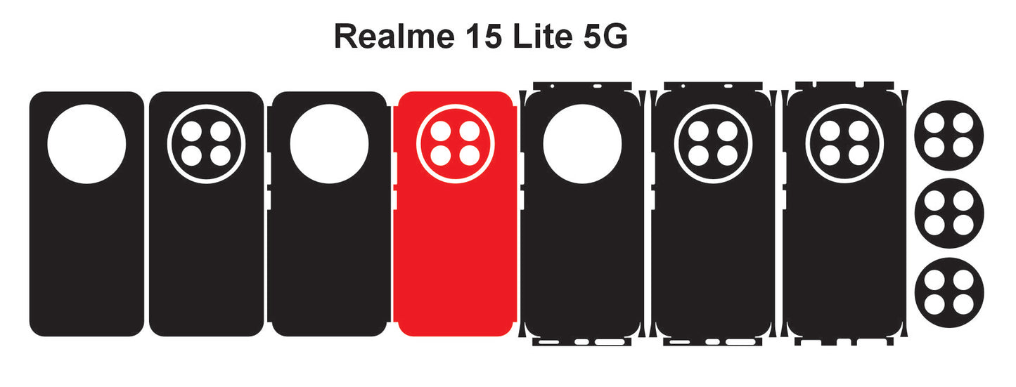 Realme 15 & 15 Lite 5g Skin Vector Template Cut Files Svg Dxf Png