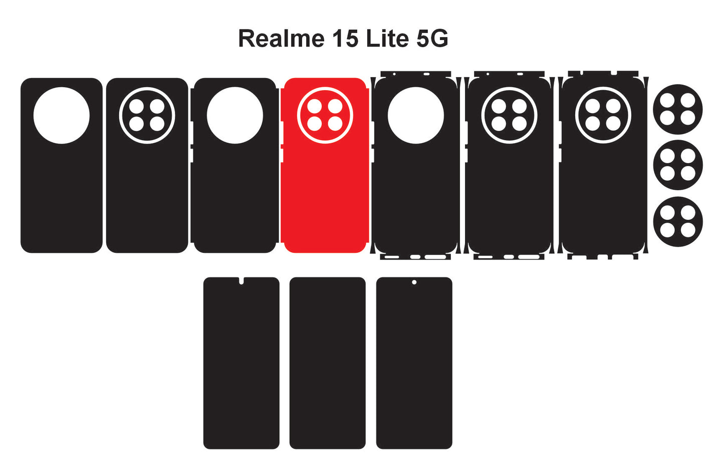Realme 15 & 15 Lite 5g Skin Vector Template Cut Files Svg Dxf Png