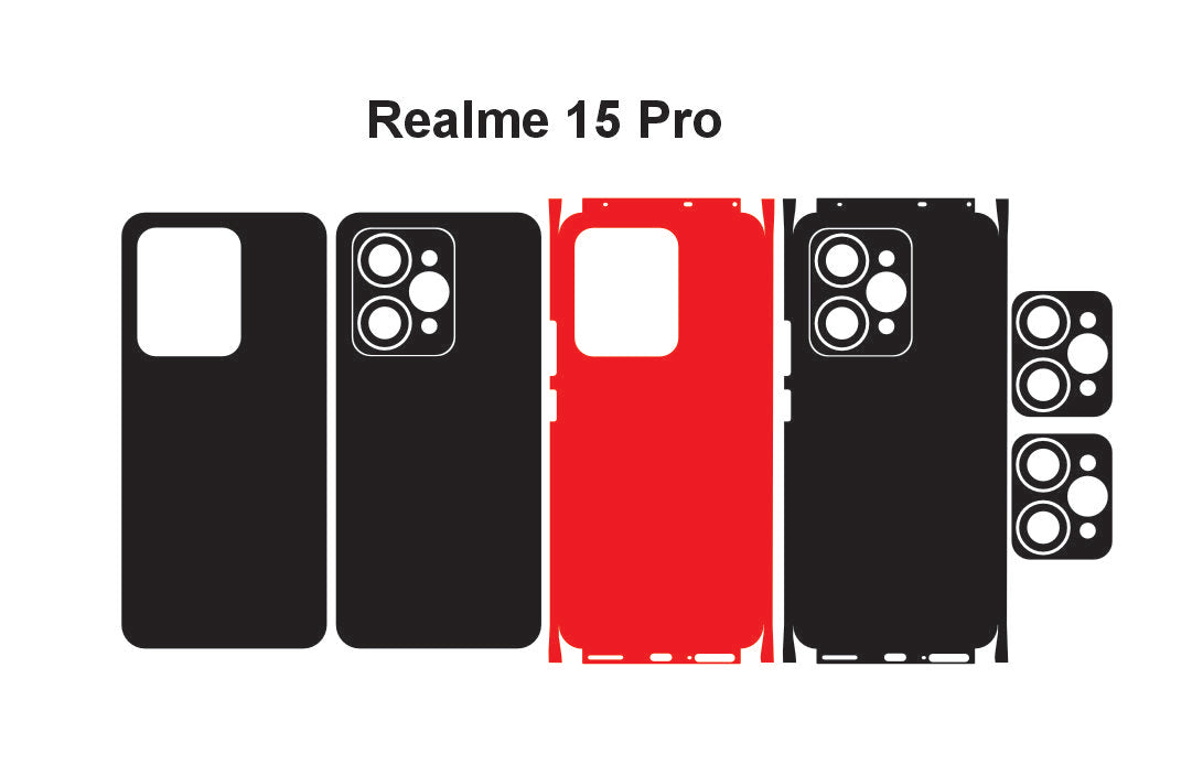 Realme 15 pro & 15t Skin Vector Template Cut Files Svg Dxf Eps