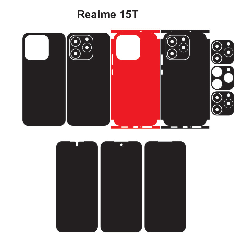 Realme 15 pro & 15t Skin Vector Template Cut Files Svg Dxf Eps
