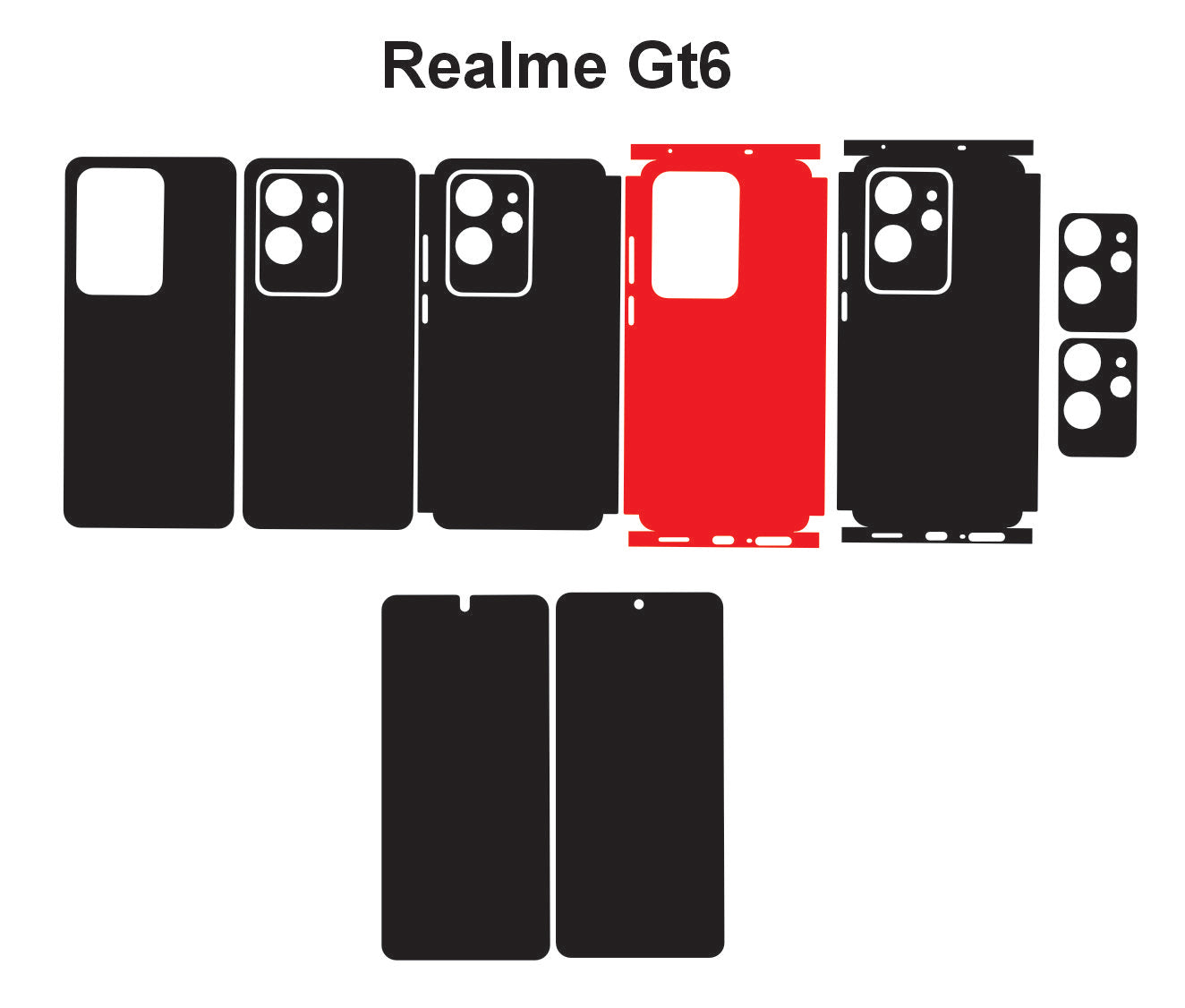 Realme Gt 7 Pro & Gt 6 Skin Vector Template Cut Files Svg Dxf Cdr