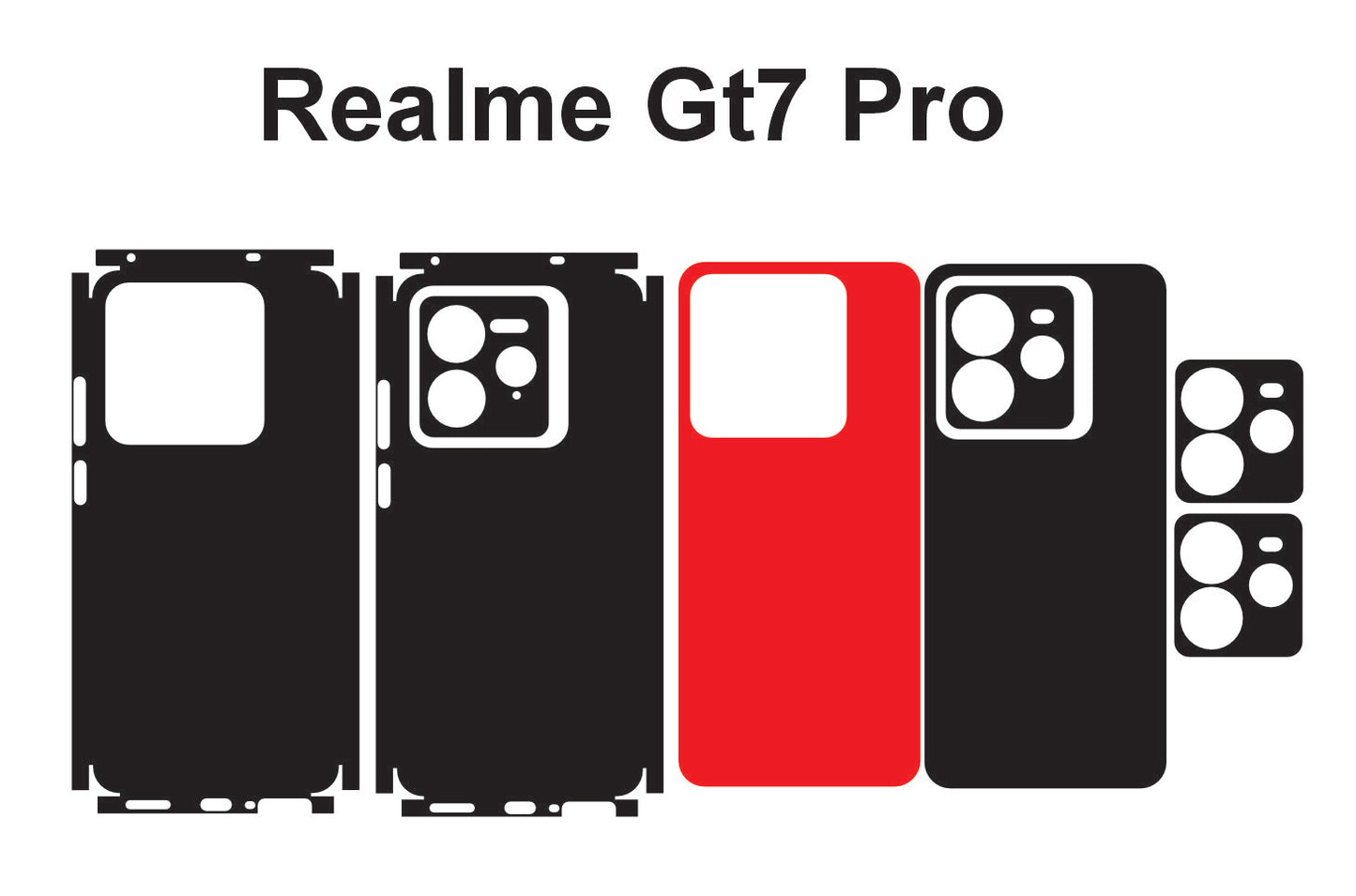 Realme Gt 7 Pro & Gt 6 Skin Vector Template Cut Files Svg Dxf Cdr