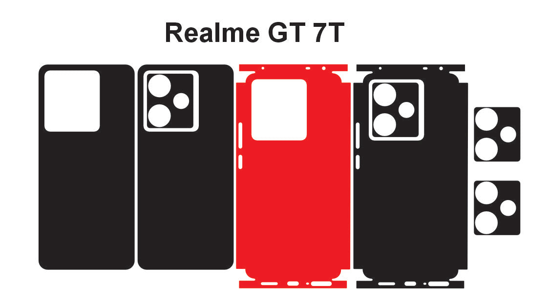 Realme GT 7t & Neo 7 Turbo Skin Vector Template Cut Files Dxf Svg Eps