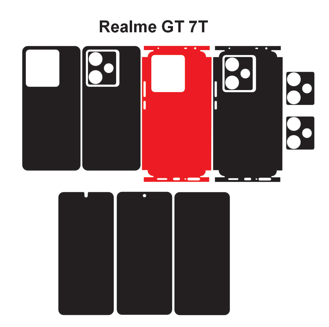 Realme GT 7t & Neo 7 Turbo Skin Vector Template Cut Files Dxf Svg Eps