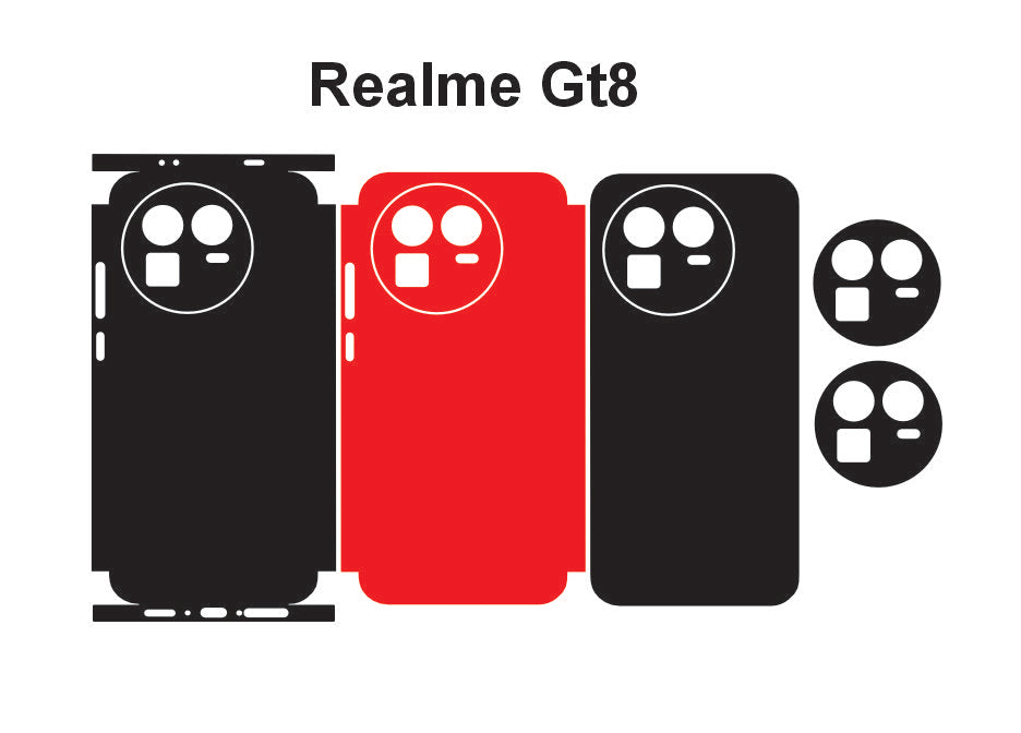 Realme GT 8 Pro & GT 8 Skin Vector Template Cut files Svg Dxf Eps