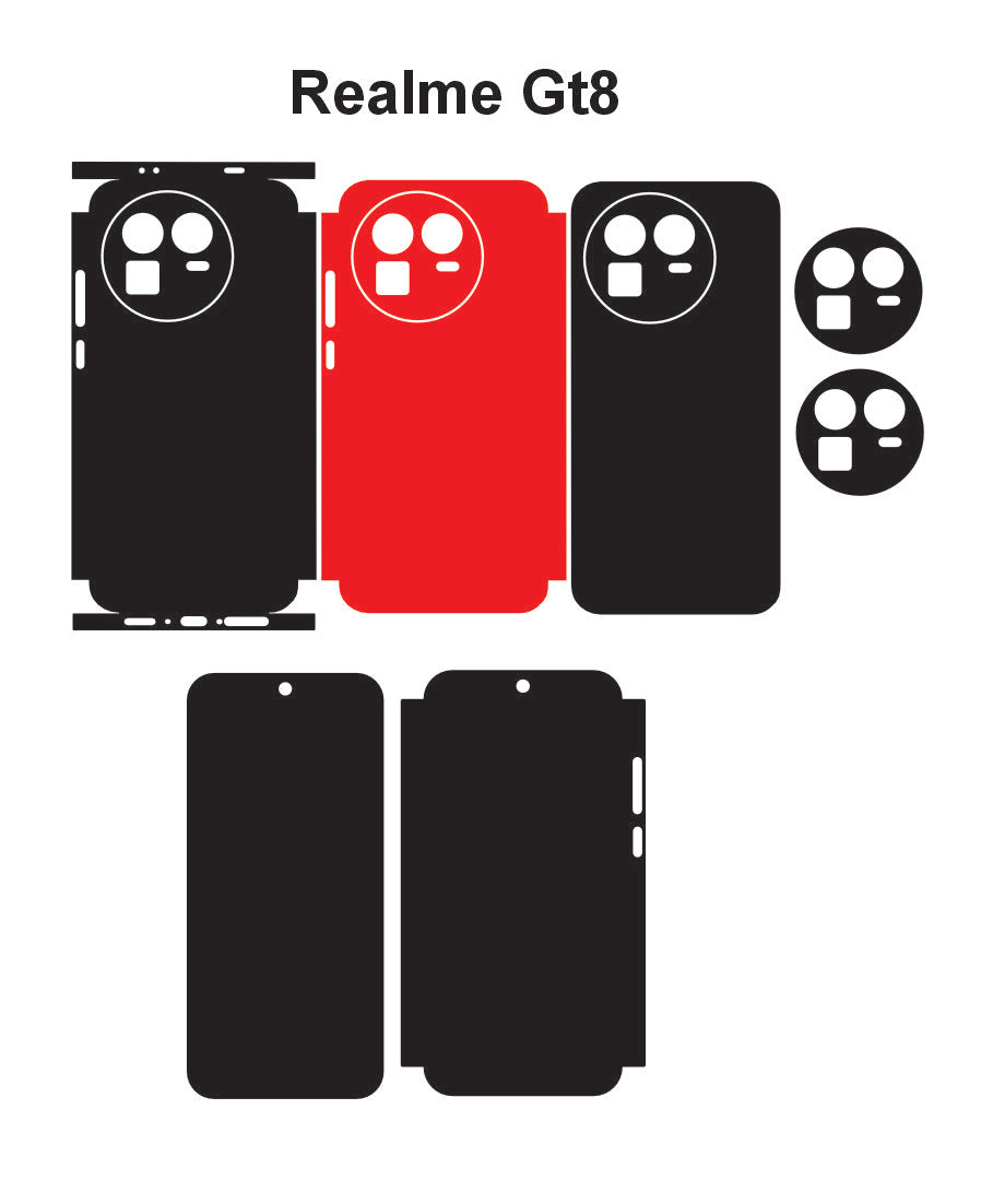 Realme GT 8 Pro & GT 8 Skin Vector Template Cut files Svg Dxf Eps
