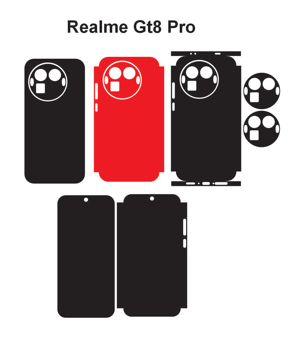 Realme GT 8 Pro & GT 8 Skin Vector Template Cut files Svg Dxf Eps
