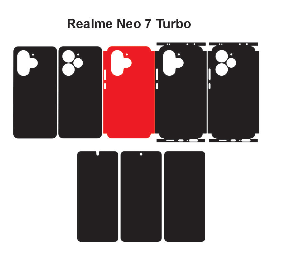 Realme GT 7t & Neo 7 Turbo Skin Vector Template Cut Files Dxf Svg Eps