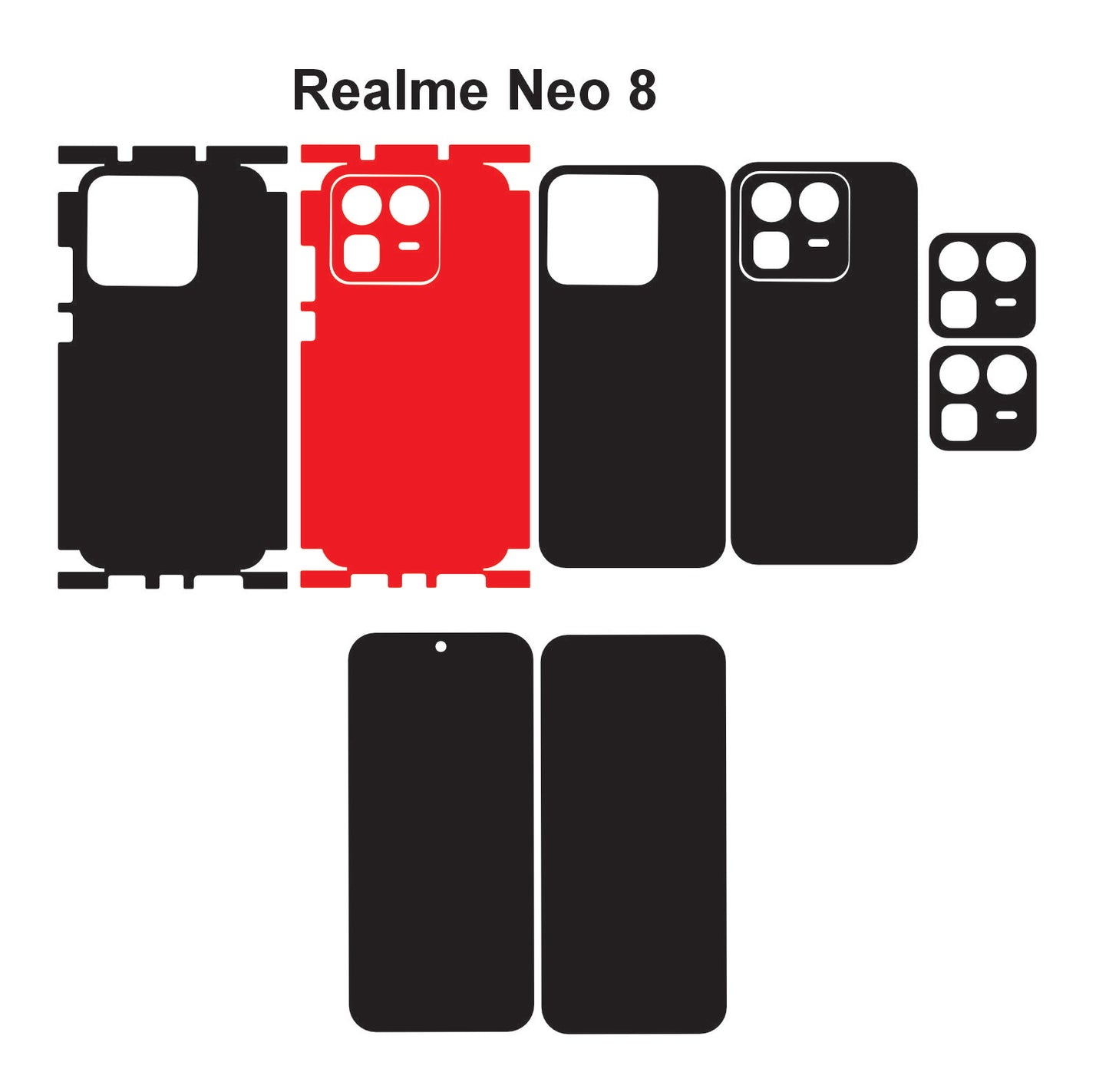 Realme Neo 8 Skin Vector Template Cut Files Svg Dxf Png