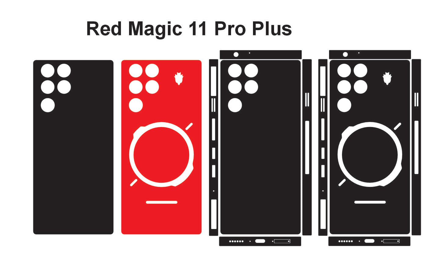 Red Magic 11 Pro Plus Skin Vector Template Cut Files Svg Dxf Png