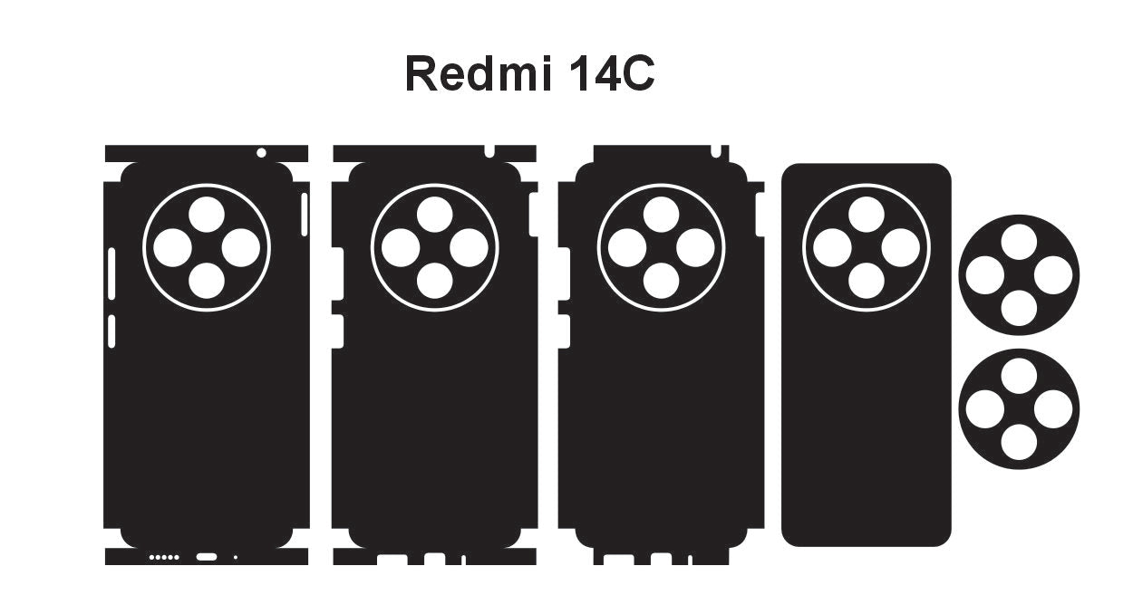 Redmi 14c & Poco C75 Skin Vector Template Cut Files Svg Dxf Eps
