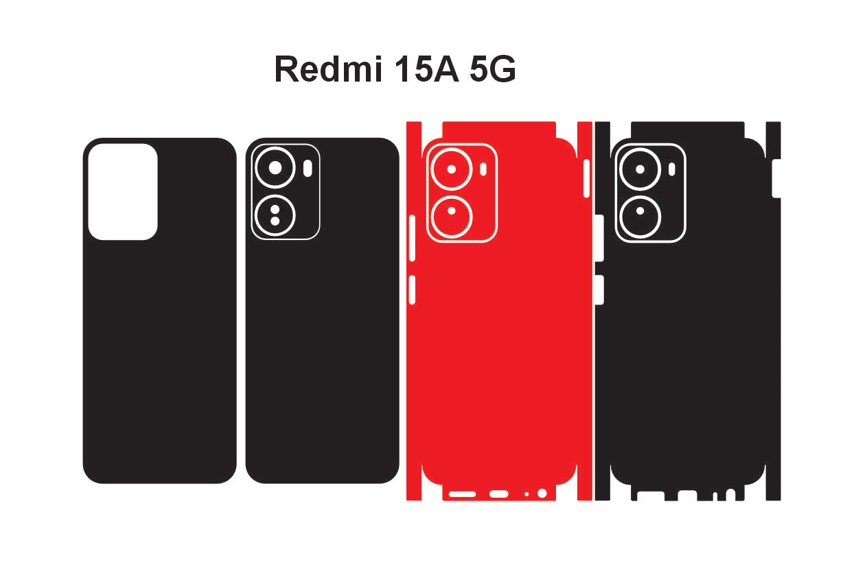 Redmi 15A & A7 Pro Skin Vector Template Cut Files Svg Dxf Png