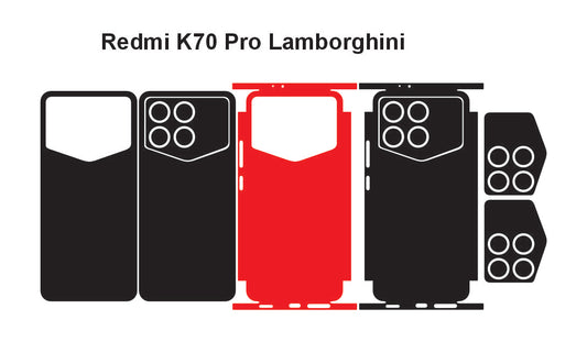 Redmi K70 Pro Lamborghini & K70 Ultra Skin Vector Template Cut Files Svg Dxf Eps