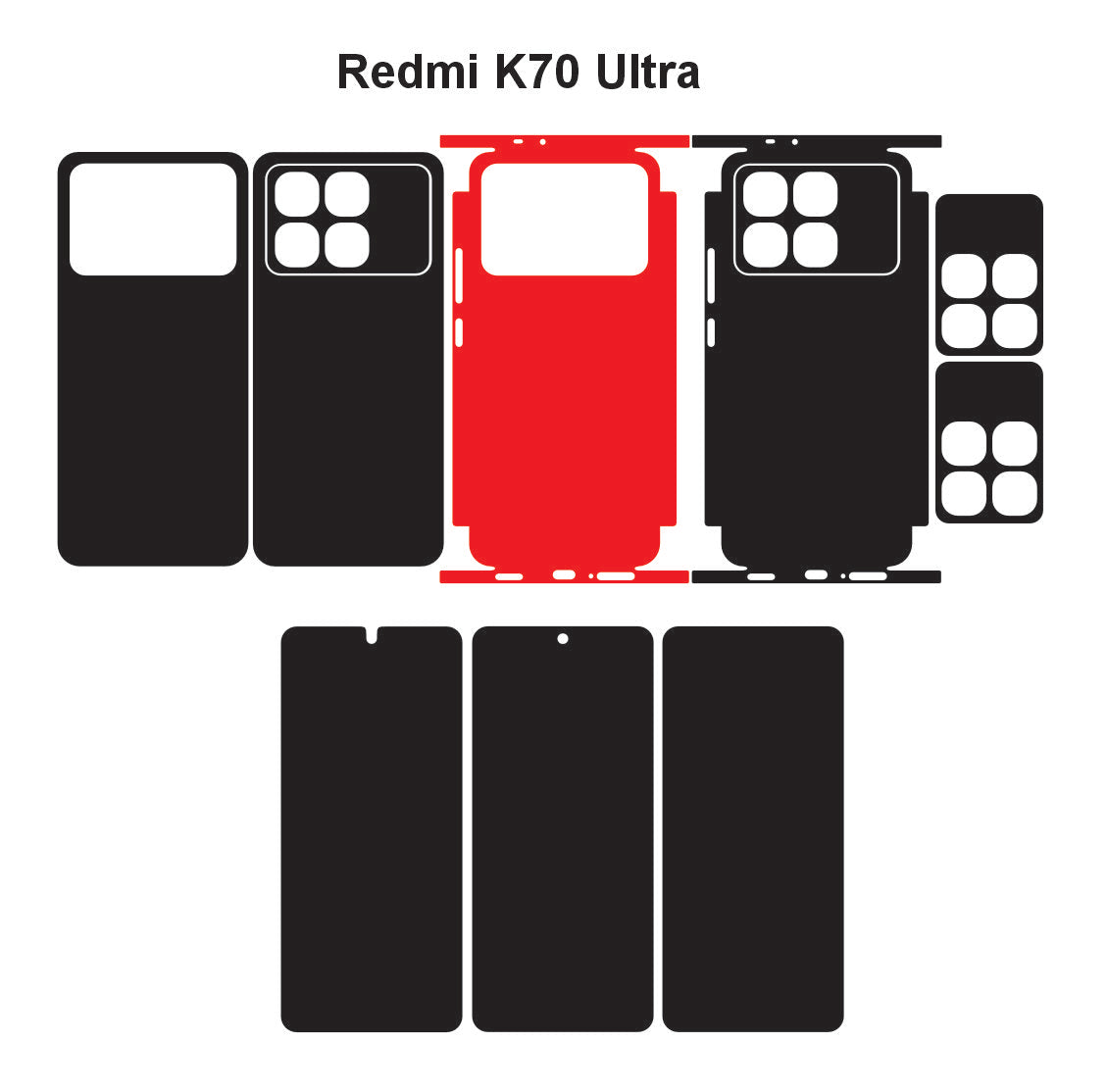 Redmi K70 Pro Lamborghini & K70 Ultra Skin Vector Template Cut Files Svg Dxf Eps