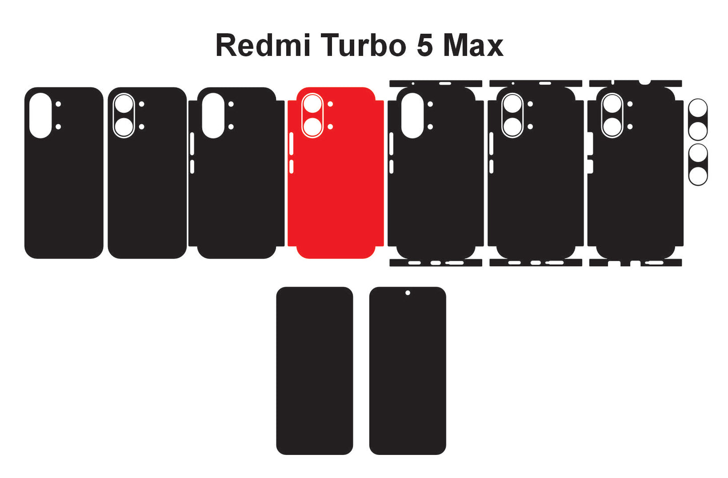 Redmi Turbo 5 & Max Skin Vector Template Cut Files Svg Dxf Png