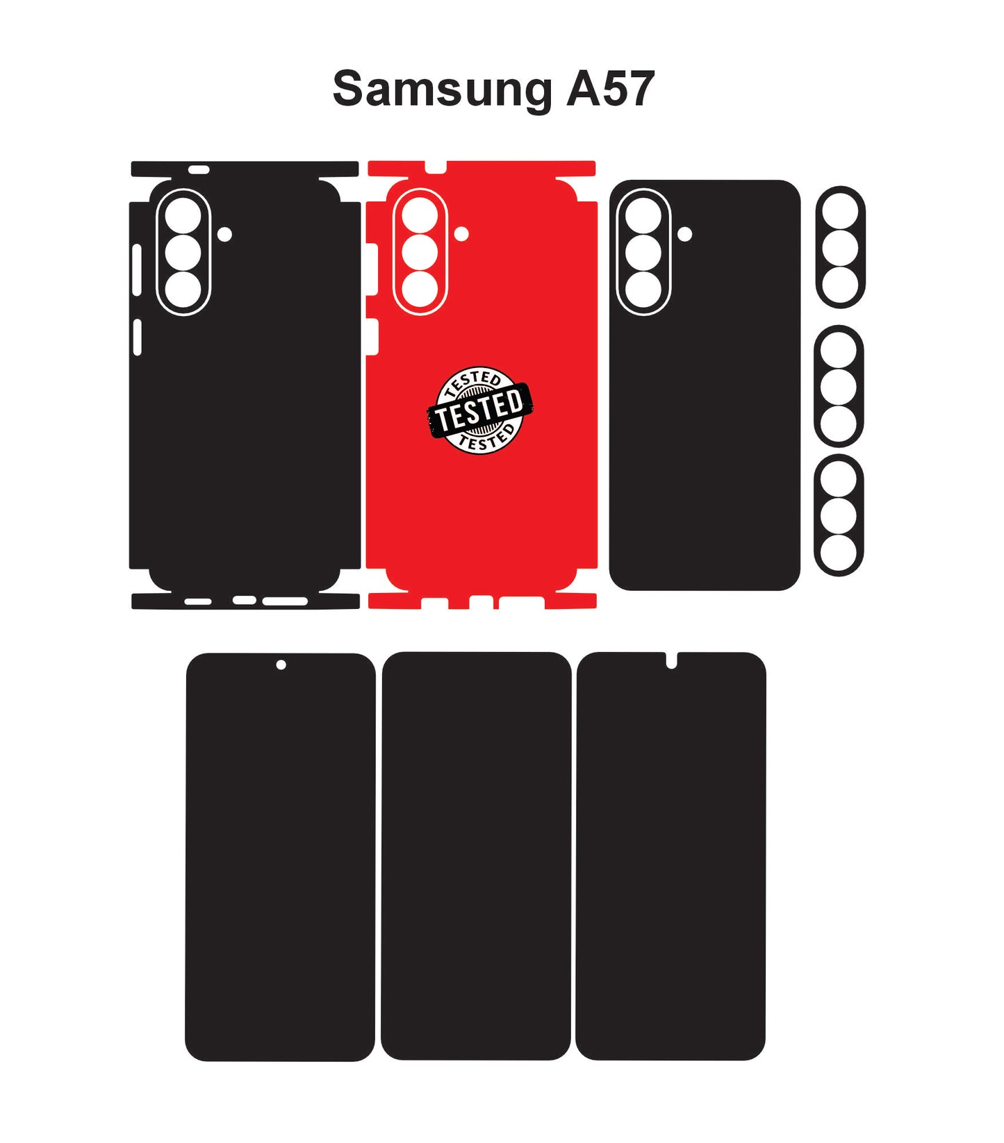 Samsung Galaxy A57 5g Skin Vector Template Cut Files SVG DXF PNG