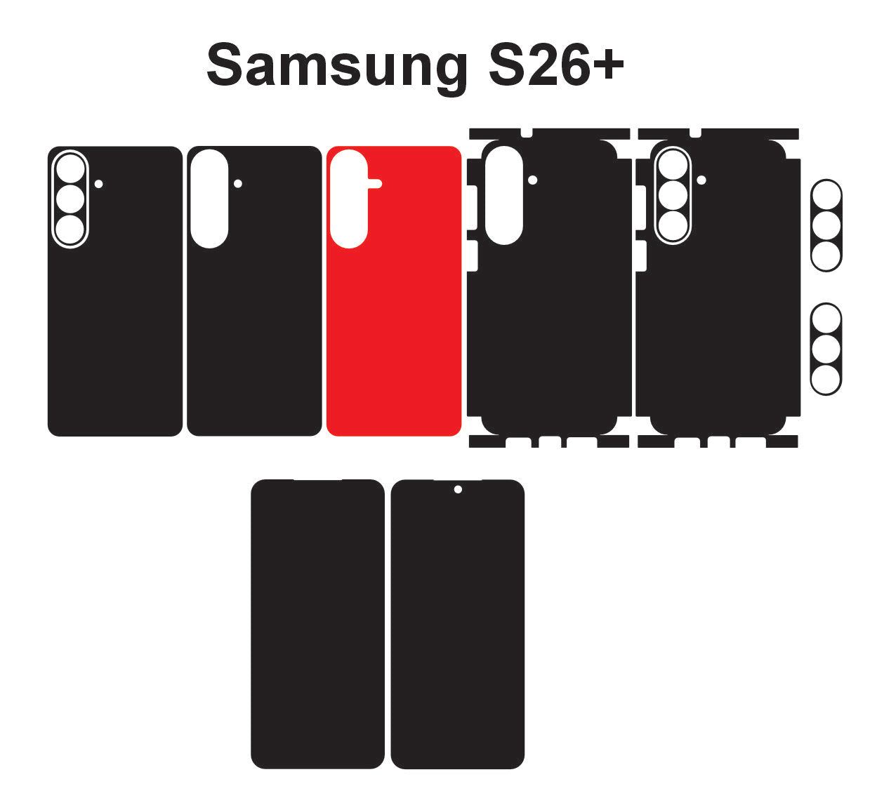 Samsung Galaxy S26 plus Skin Vector Template Cut Files Svg Dxf Png