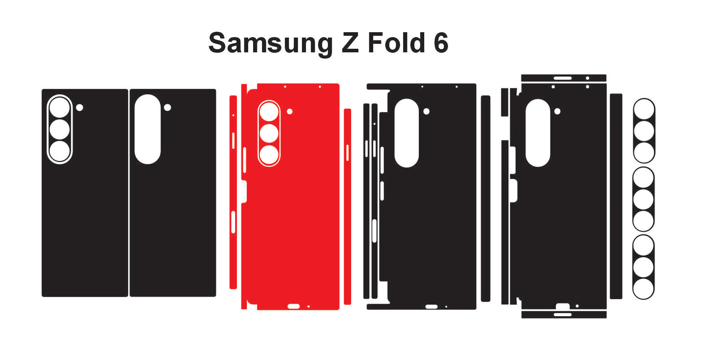 Samsung Z Fold 6 Skin Vector Template Cut Files (SVG, DXF, EPS)