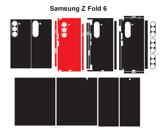 Samsung Z Fold 6 Skin Vector Template Cut Files (SVG, DXF, EPS)