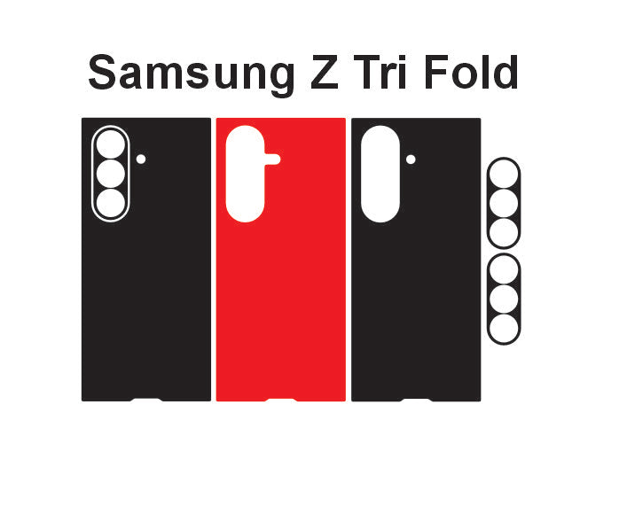 Samsung Galaxy Z Tri Fold Skin Vector Template Cut Files Svg Eps Dxf