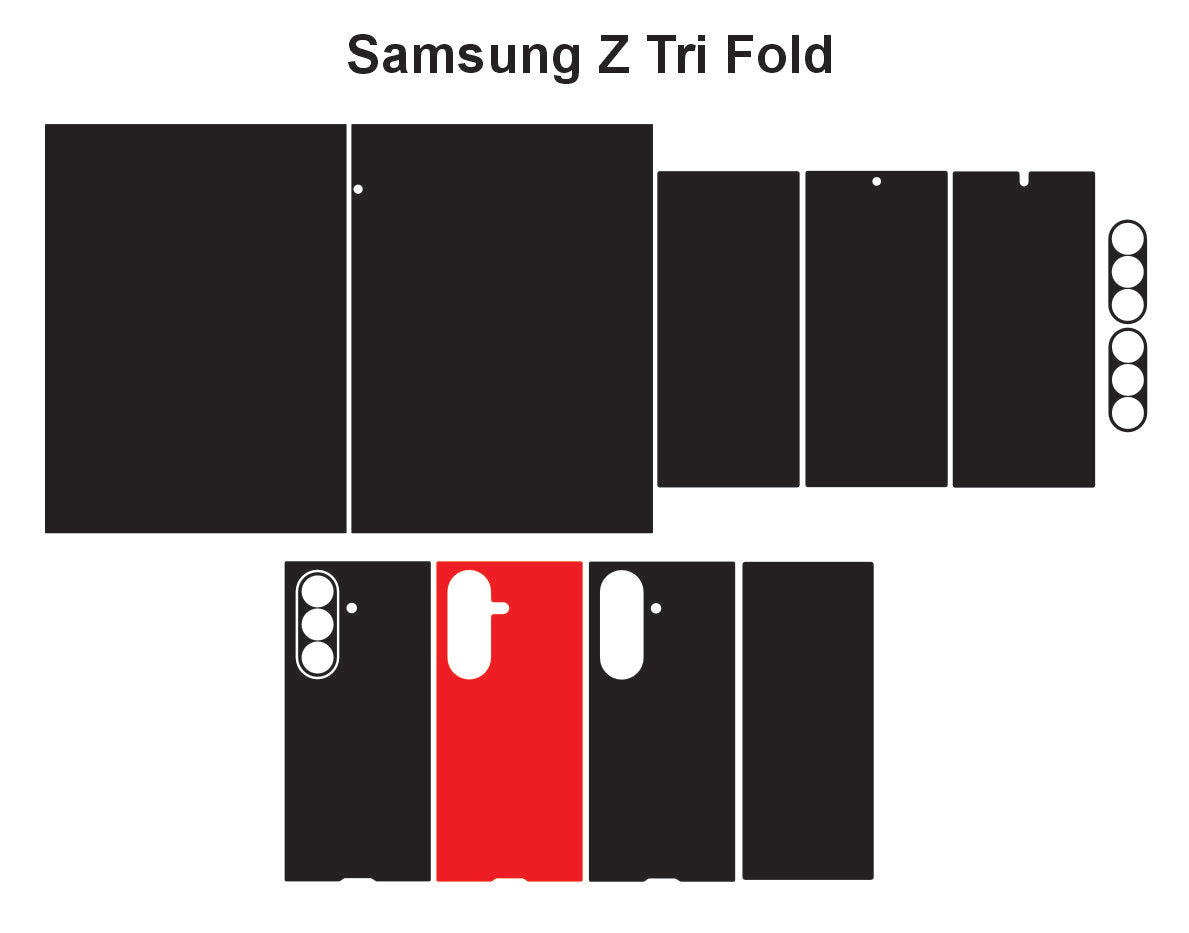 Samsung Galaxy Z Tri Fold Skin Vector Template Cut Files Svg Eps Dxf