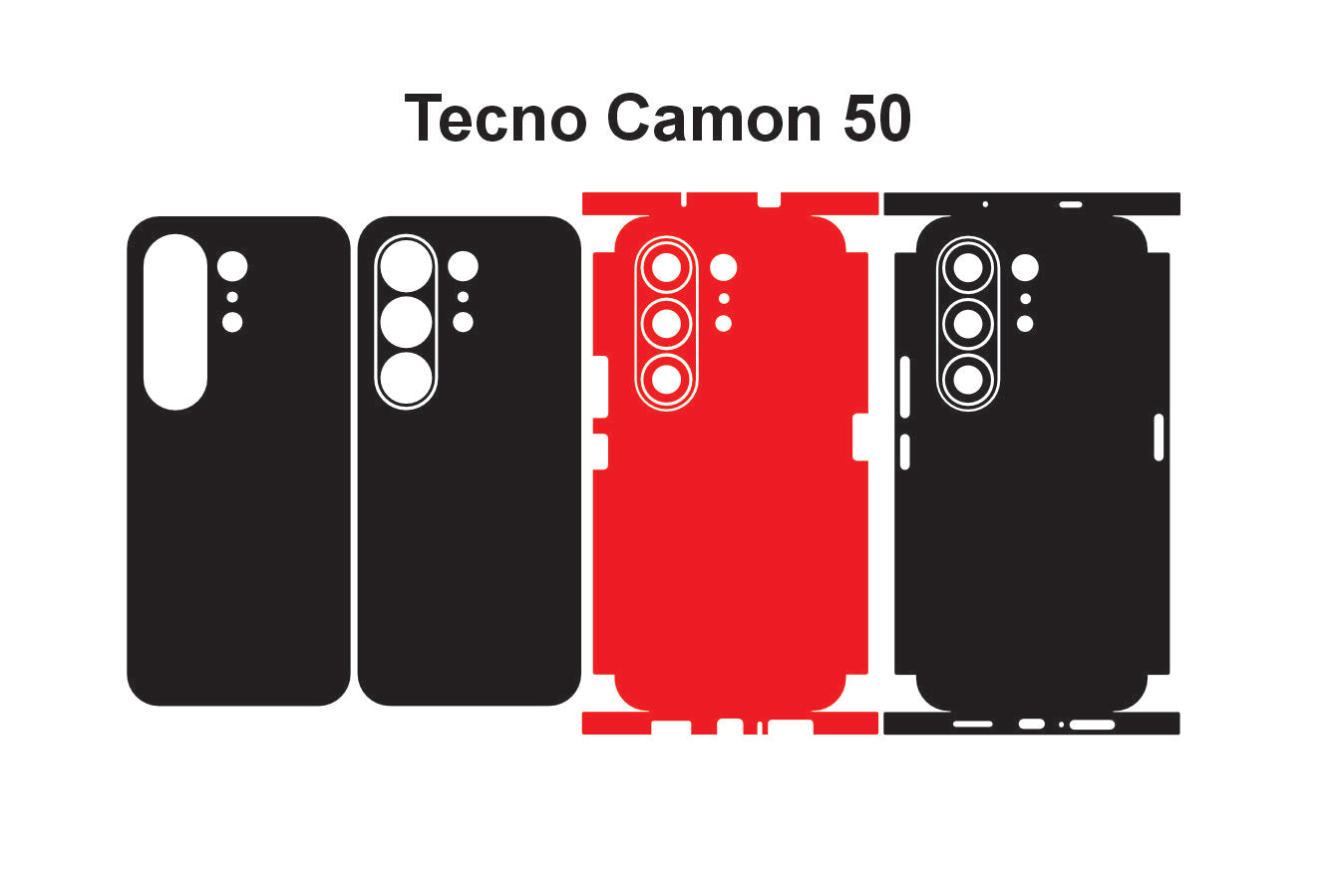 Tecno Camon 50 Skin Vector Template Cut Files Svg Dxf Png