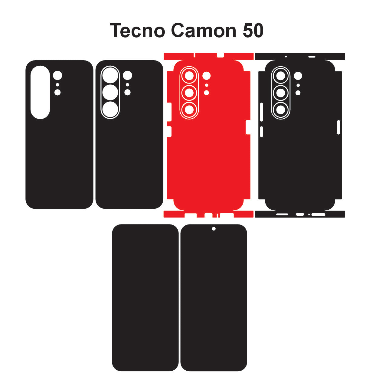 Tecno Camon 50 Skin Vector Template Cut Files Svg Dxf Png