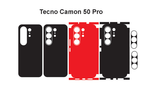 Tecno Camon 50 pro Skin Vector Template Cut Files Svg Dxf Png Instant Digital