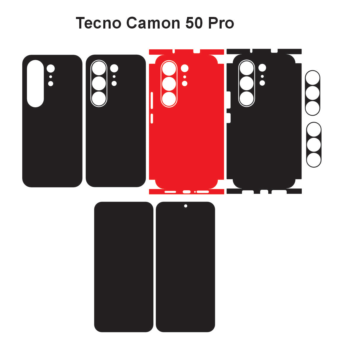 Tecno Camon 50 pro Skin Vector Template Cut Files Svg Dxf Png Instant Digital