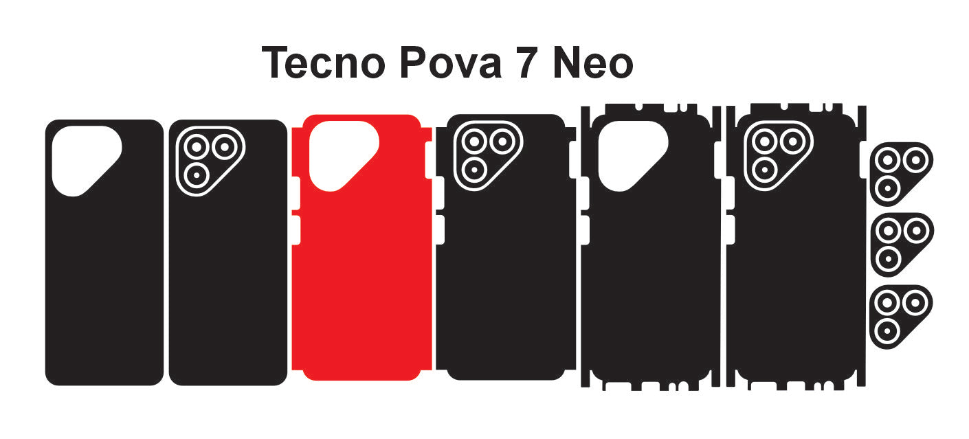 Tecno Pova 7 & Neo Skin Vector Template Cut Files Svg Dxf Png