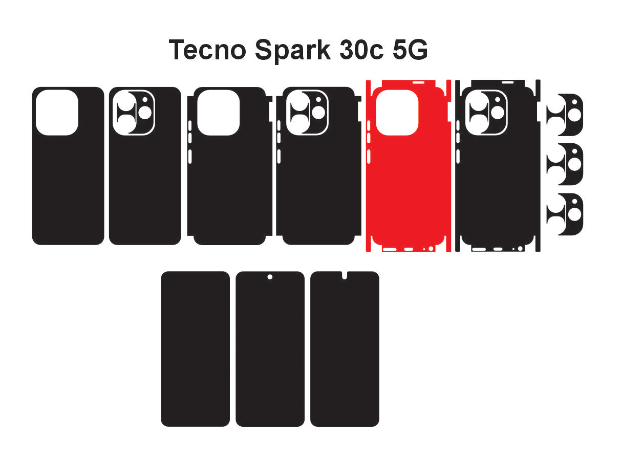 Tecno Spark 30c 5g & 30c Skin Vector Template Cut Files