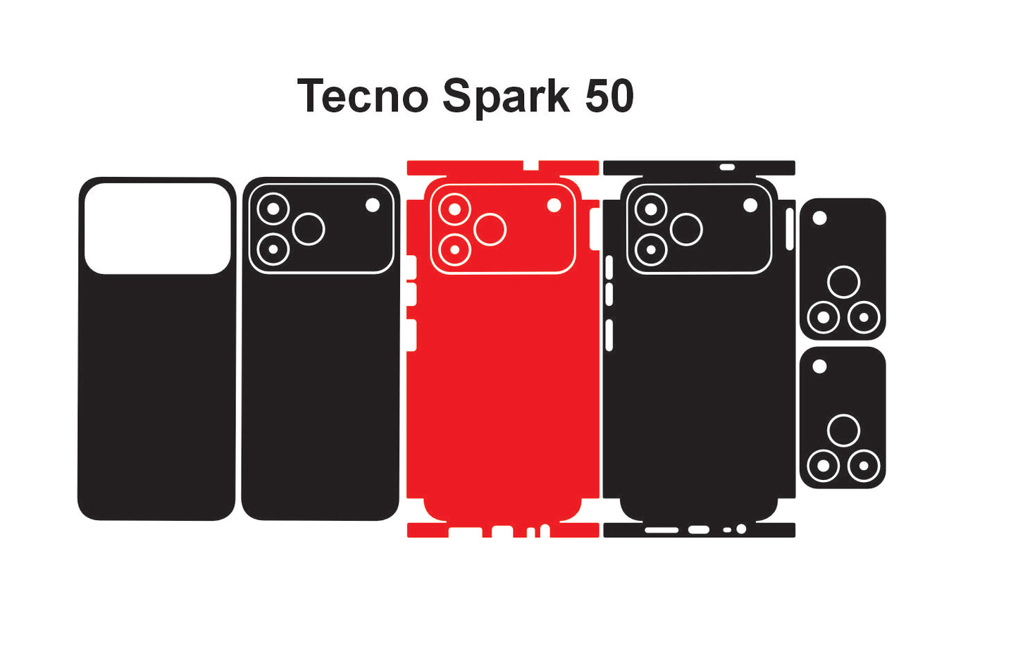 Tecno Spark 50 Skin Vector Template Cut Files Svg Dxf Png