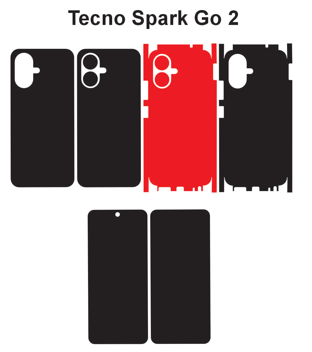 Tecno Spark Go 2 & 3 Skin Vector Template Cut Files Svg Dxf Cdr