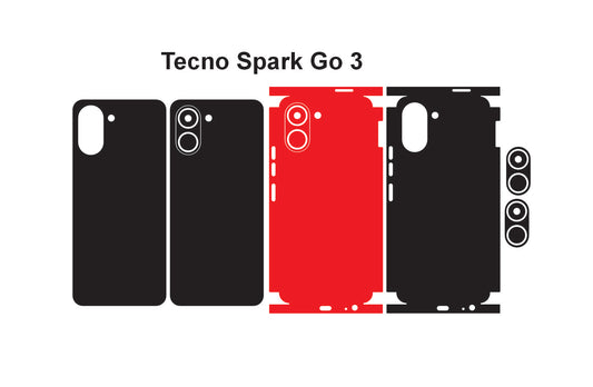 Tecno Spark Go 2 & 3 Skin Vector Template Cut Files Svg Dxf Cdr