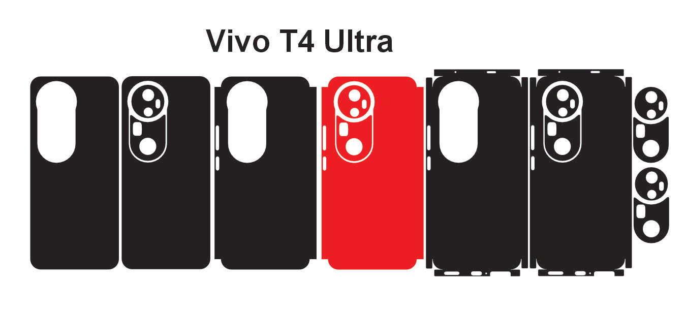 Vivo T4 Ultra & Pro Skin Vector Template Cut Files Svg Dxf Png