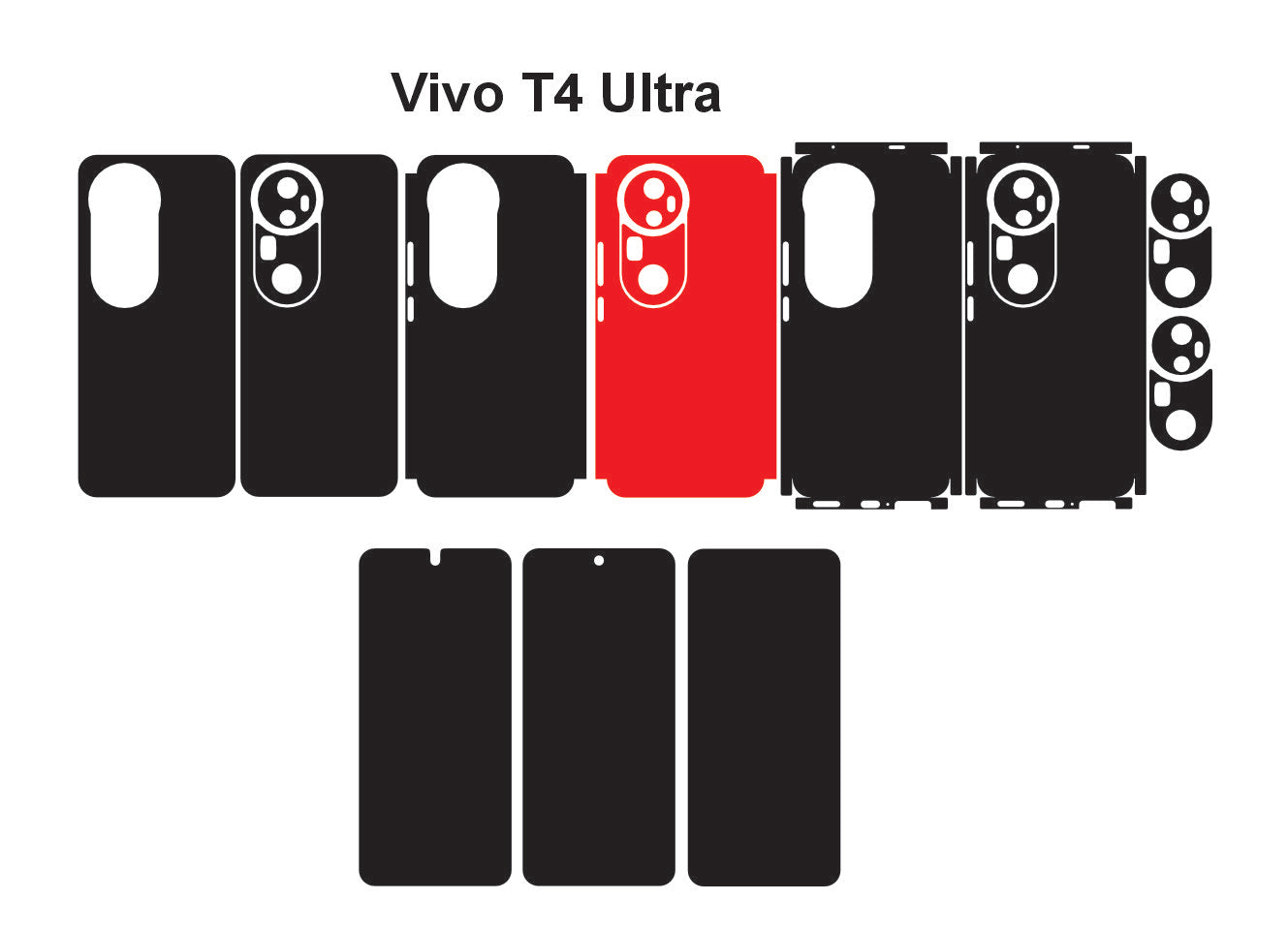 Vivo T4 Ultra & Pro Skin Vector Template Cut Files Svg Dxf Png
