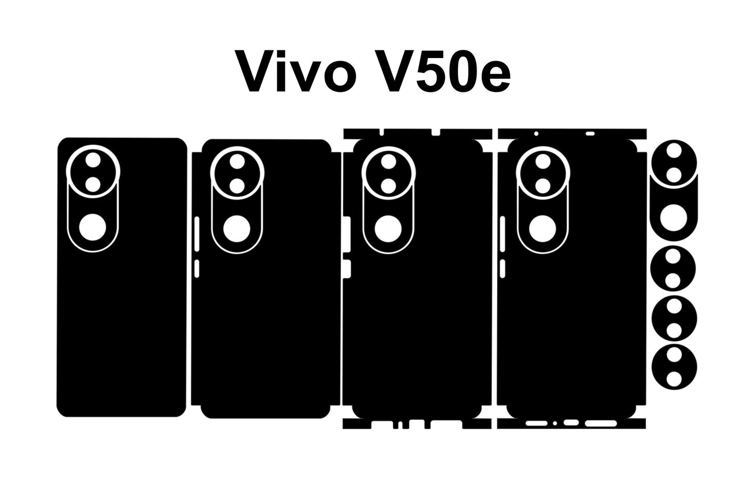 Vivo V50,V50 Lite,V50e Skin Vector Template Cut Files Svg Dxf Cdr