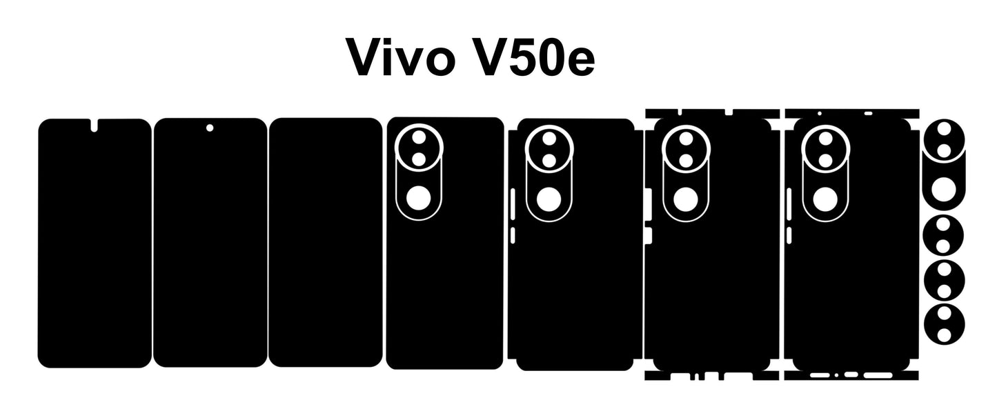 Vivo V50,V50 Lite,V50e Skin Vector Template Cut Files Svg Dxf Cdr