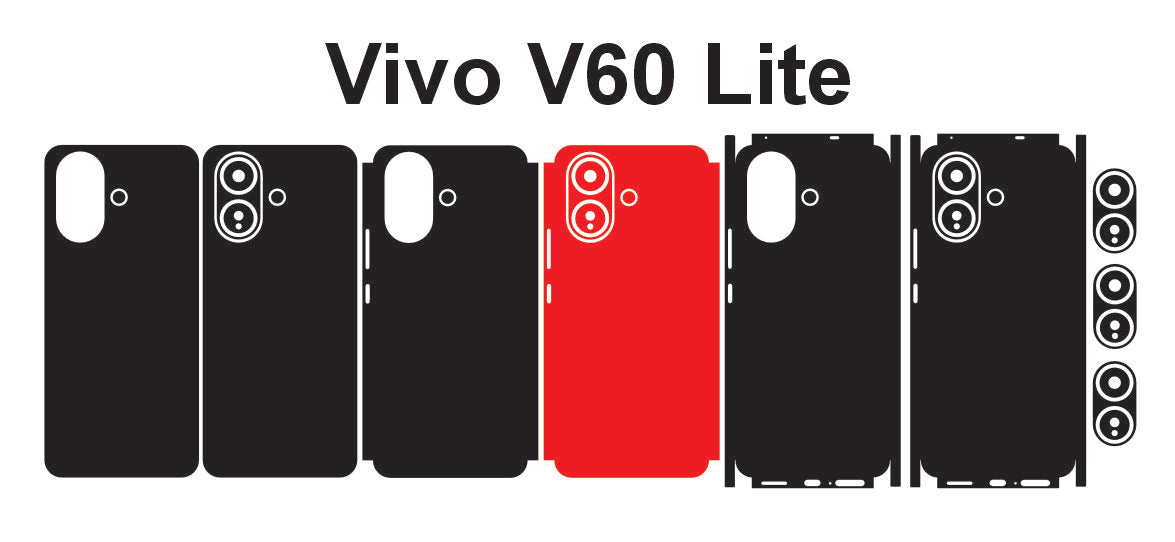 Vivo V60e & V60 Lite 5g Skin Vector Template Cut Files Svg Dxf Eps