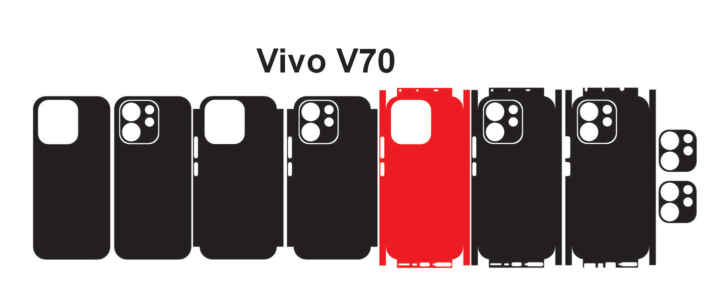 Vivo V70 & Elite Skin Vector Template Cut Files Svg Dxf Png