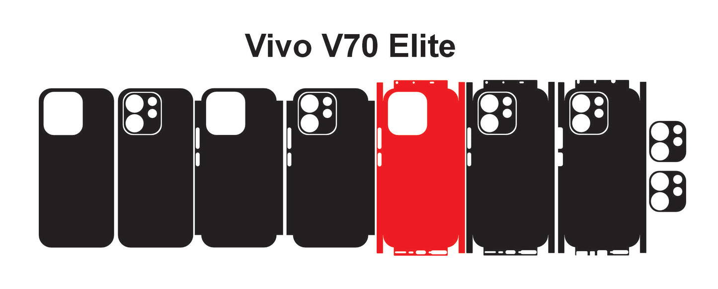 Vivo V70 & Elite Skin Vector Template Cut Files Svg Dxf Png