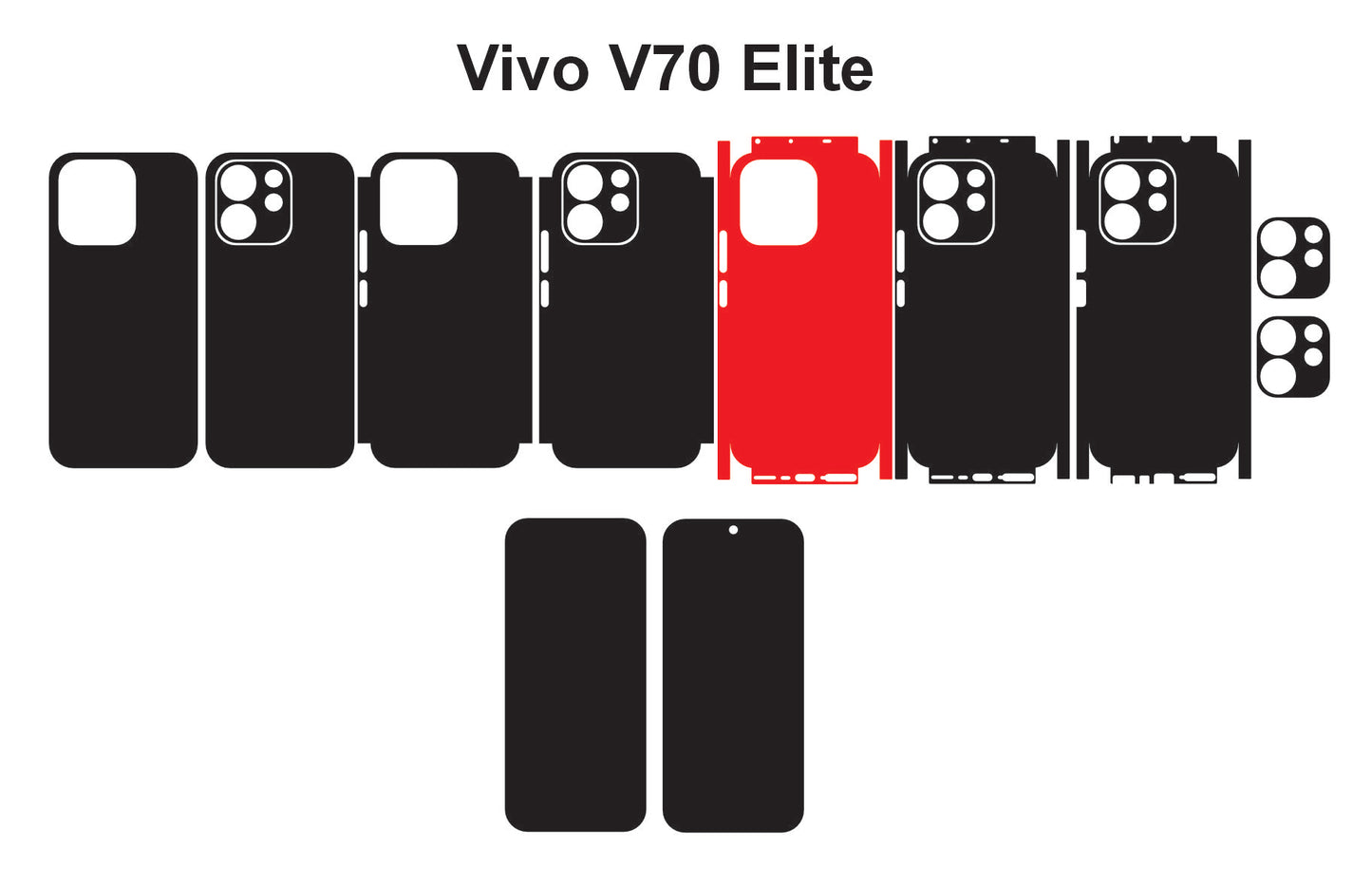Vivo V70 & Elite Skin Vector Template Cut Files Svg Dxf Png