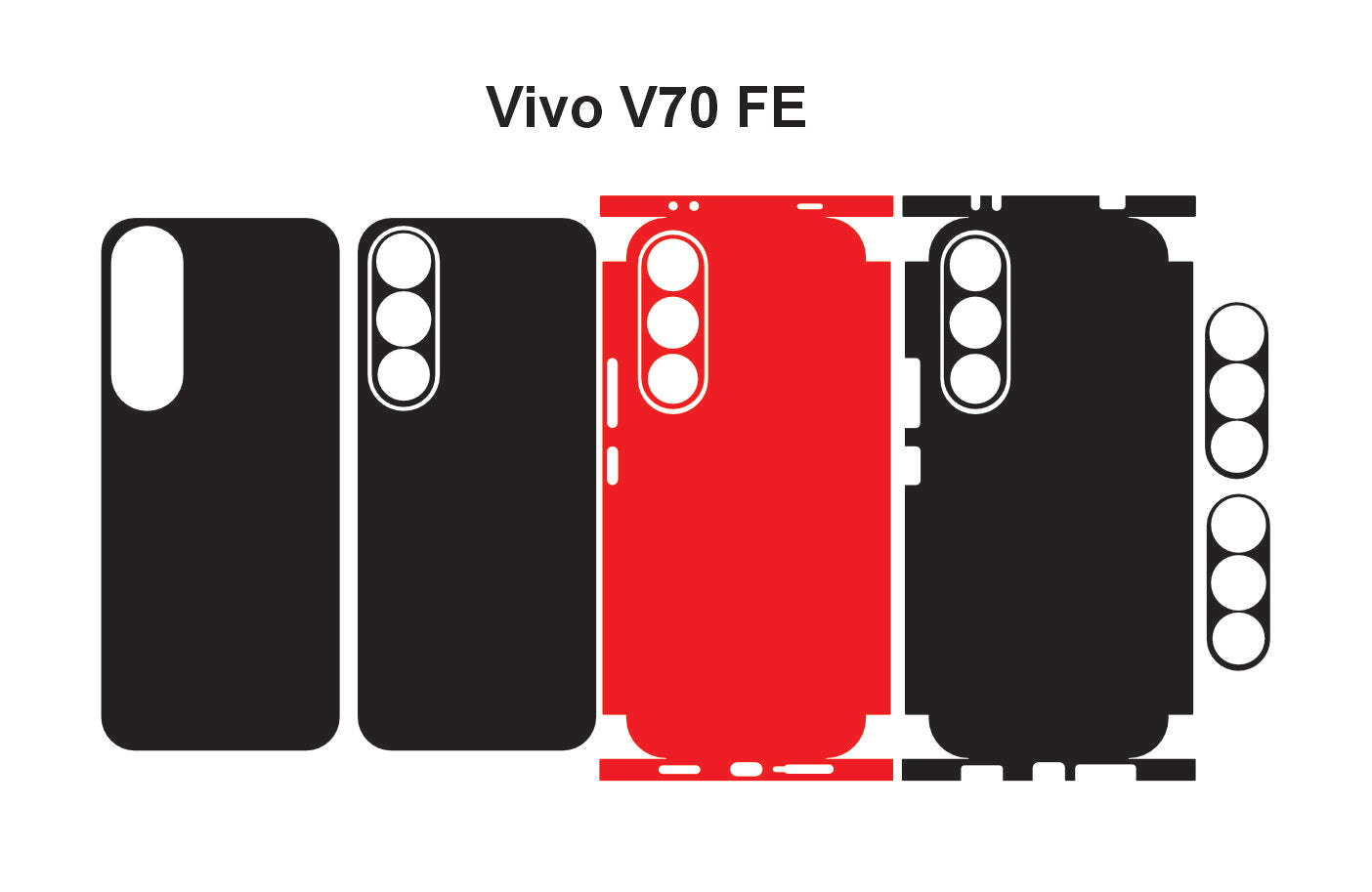 Vivo V70 FE Skin Vector Template Cut Files Svg Dxf Png