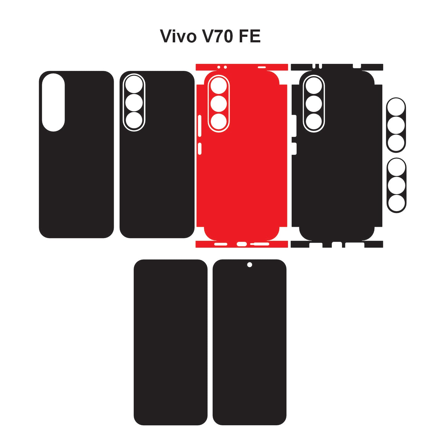 Vivo V70 FE Skin Vector Template Cut Files Svg Dxf Png