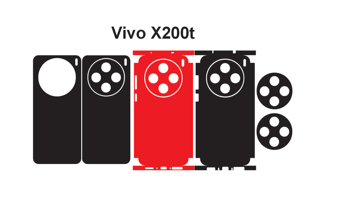 Vivo X200t Skin Vector Template Cut Files Svg Dxf Png