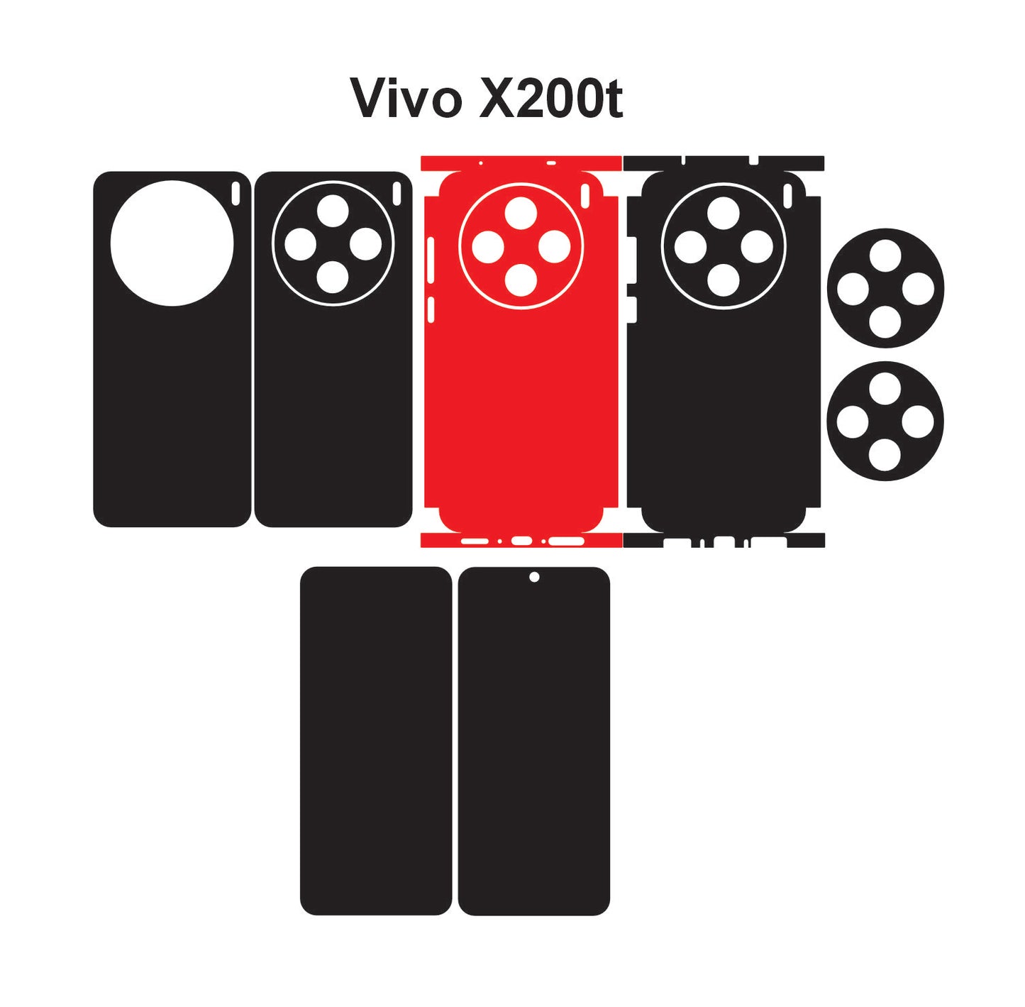 Vivo X200t Skin Vector Template Cut Files Svg Dxf Png