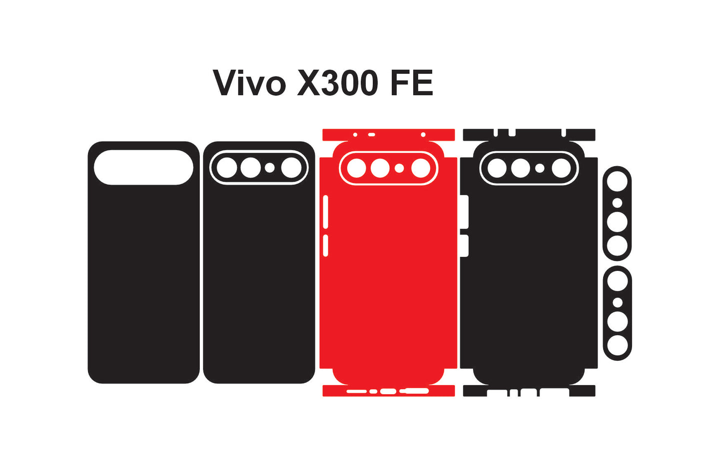 Vivo X300 FE Skin Vector Template Cut Files Svg Dxf Png
