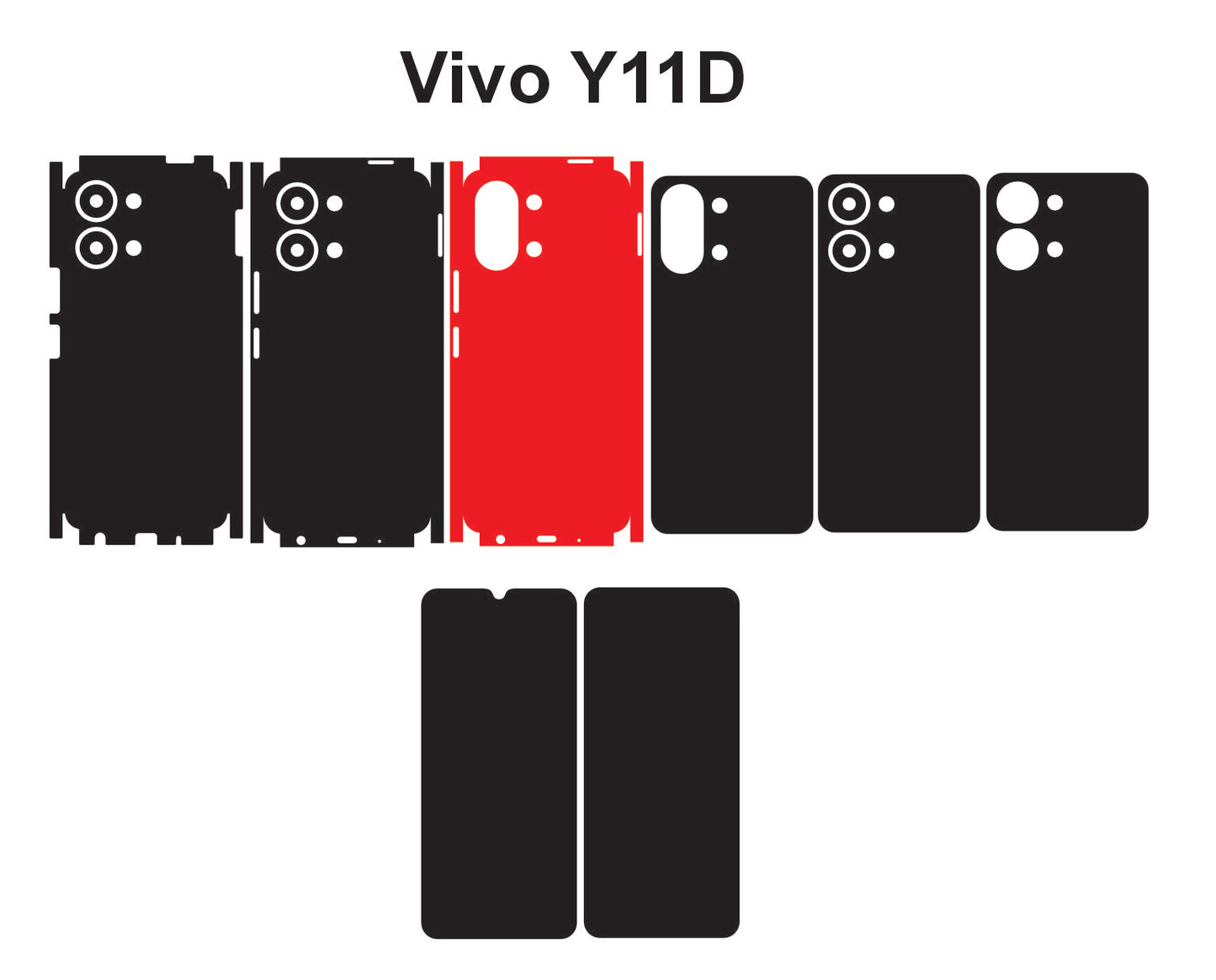 Vivo Y11D Skin Vector Template Cut Files Instant Digital Download Svg Dxf Png