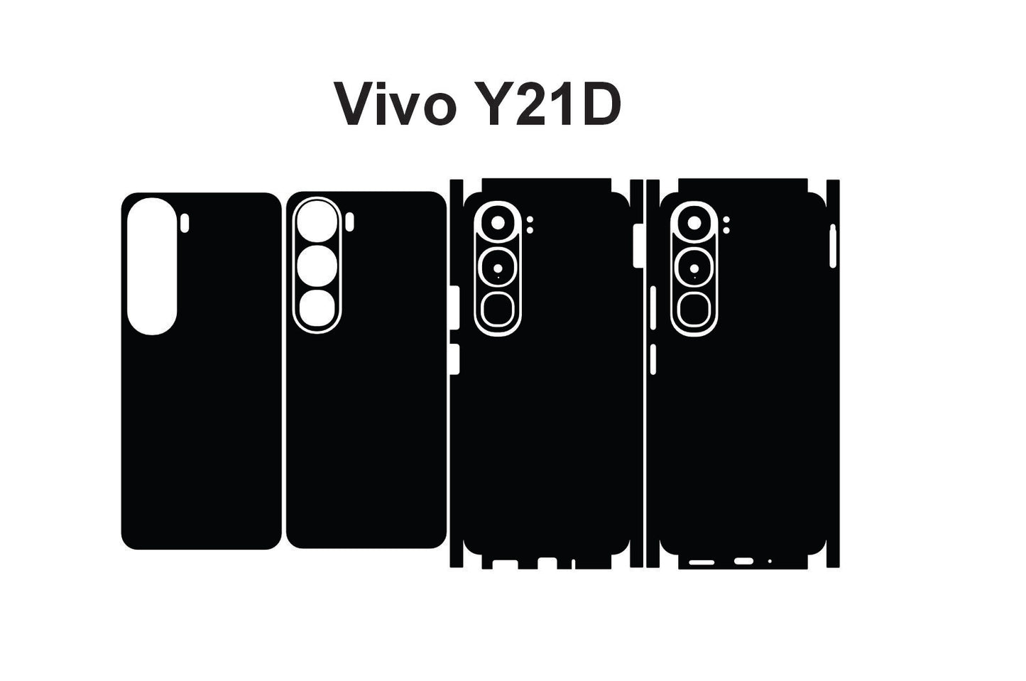 Vivo Y21D Skin Vector Template Cut Files Svg Dxf Png