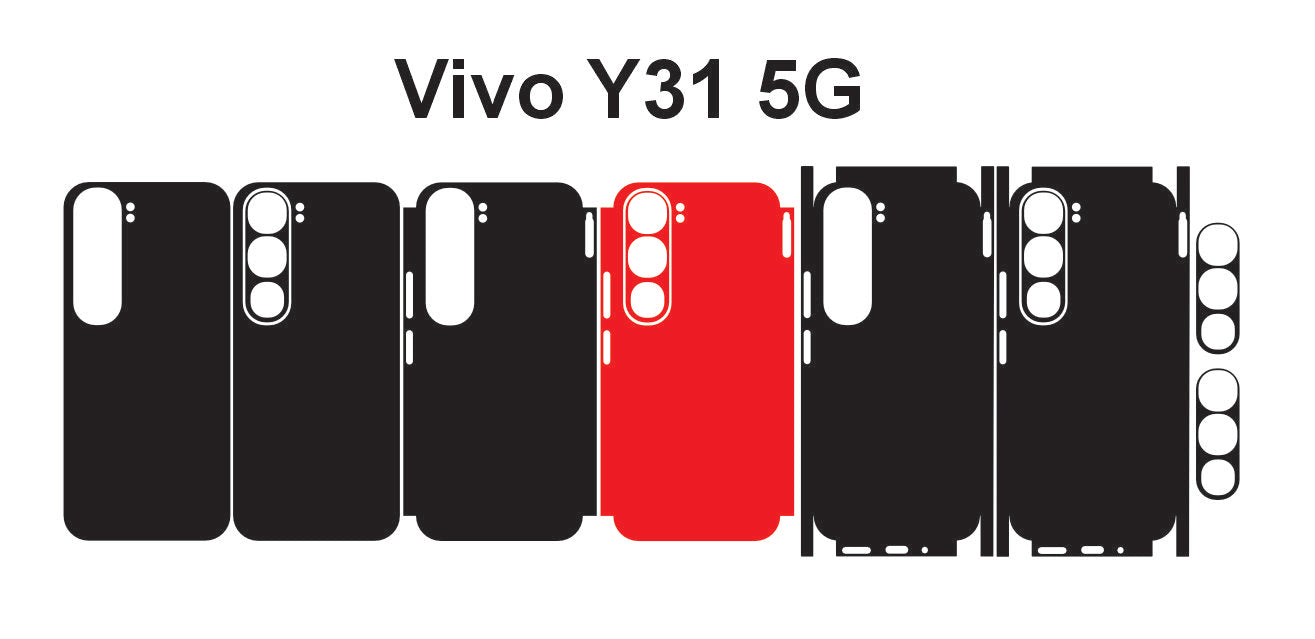 Vivo Y31 Pro & Y31 5g Skin Vector Template Cut Files Svg Dxf Eps